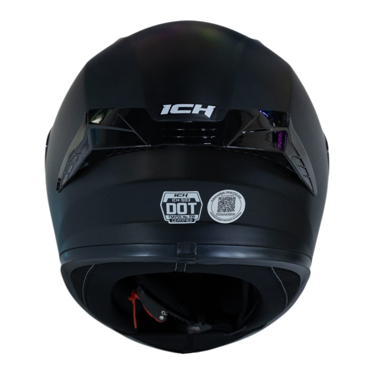 Casco moto ich 503 integral solid n.m sm certificación dot qr6