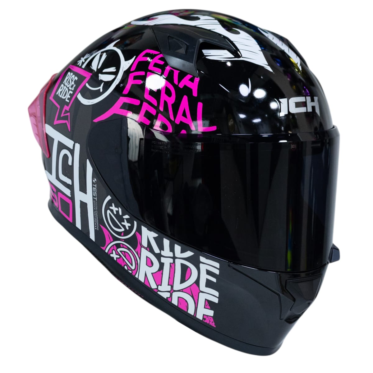 Casco moto ich 503 stay wild brillo fc sm integral certificación dot qr5