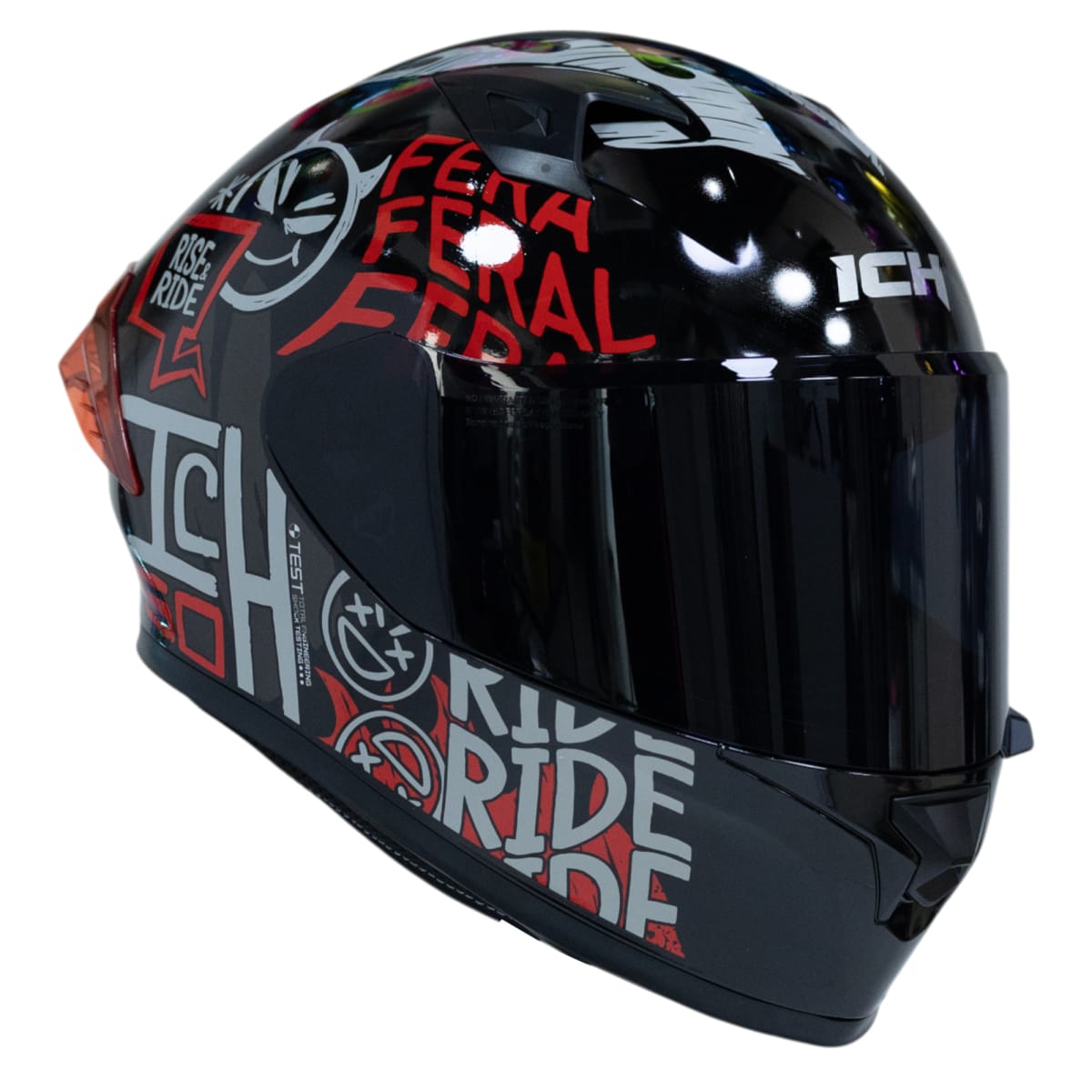 Casco moto ich 503 stay wild brillo rj sm integral certificación dot qr4