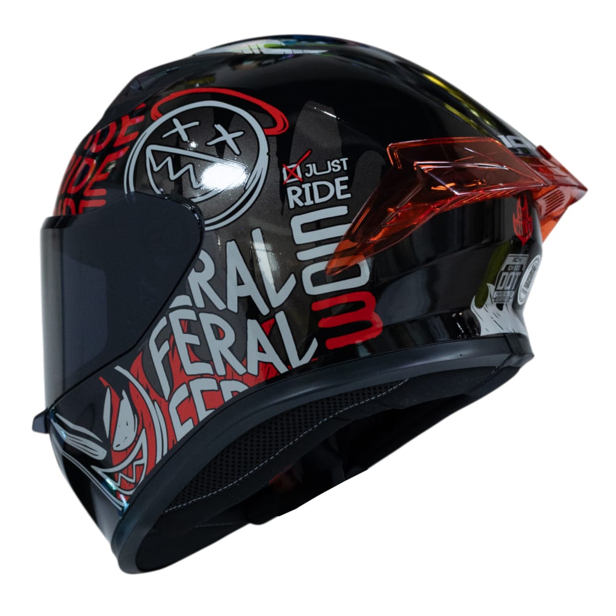 Casco moto ich 503 stay wild brillo rj sm integral certificación dot qr5