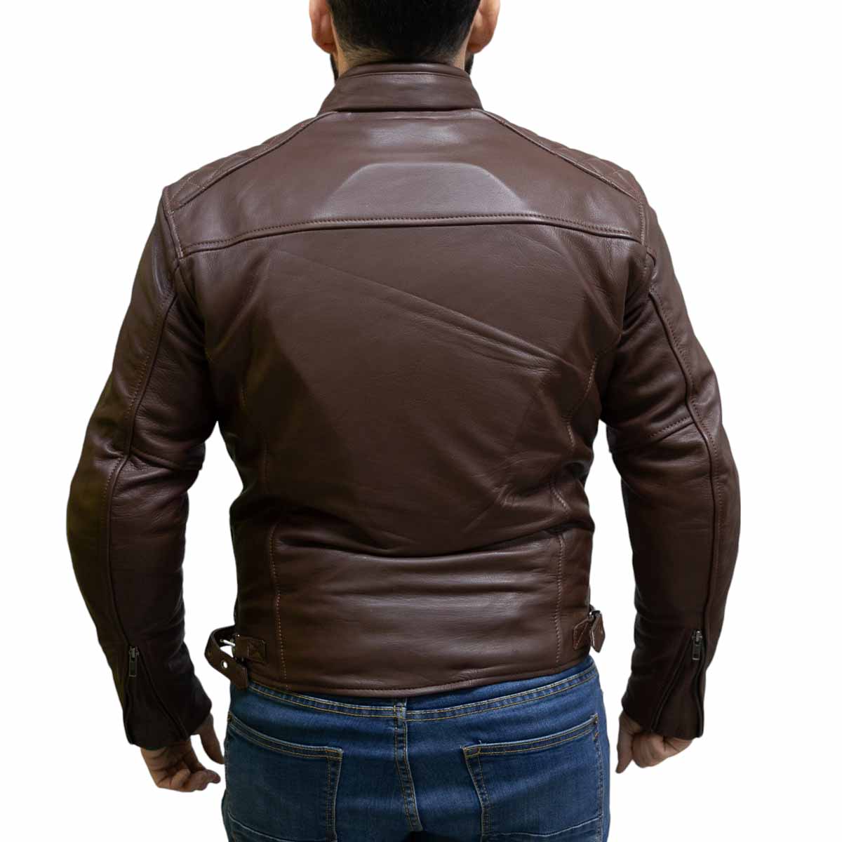 Chaqueta para moto armad gear neon cuero5