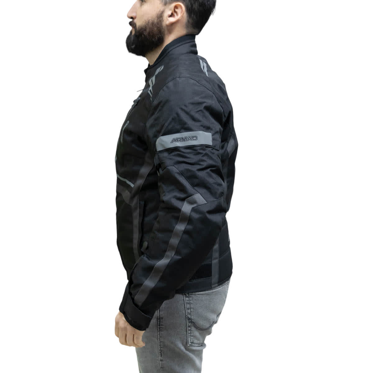 Chaqueta para moto armad gear start up black maxdura impermable3