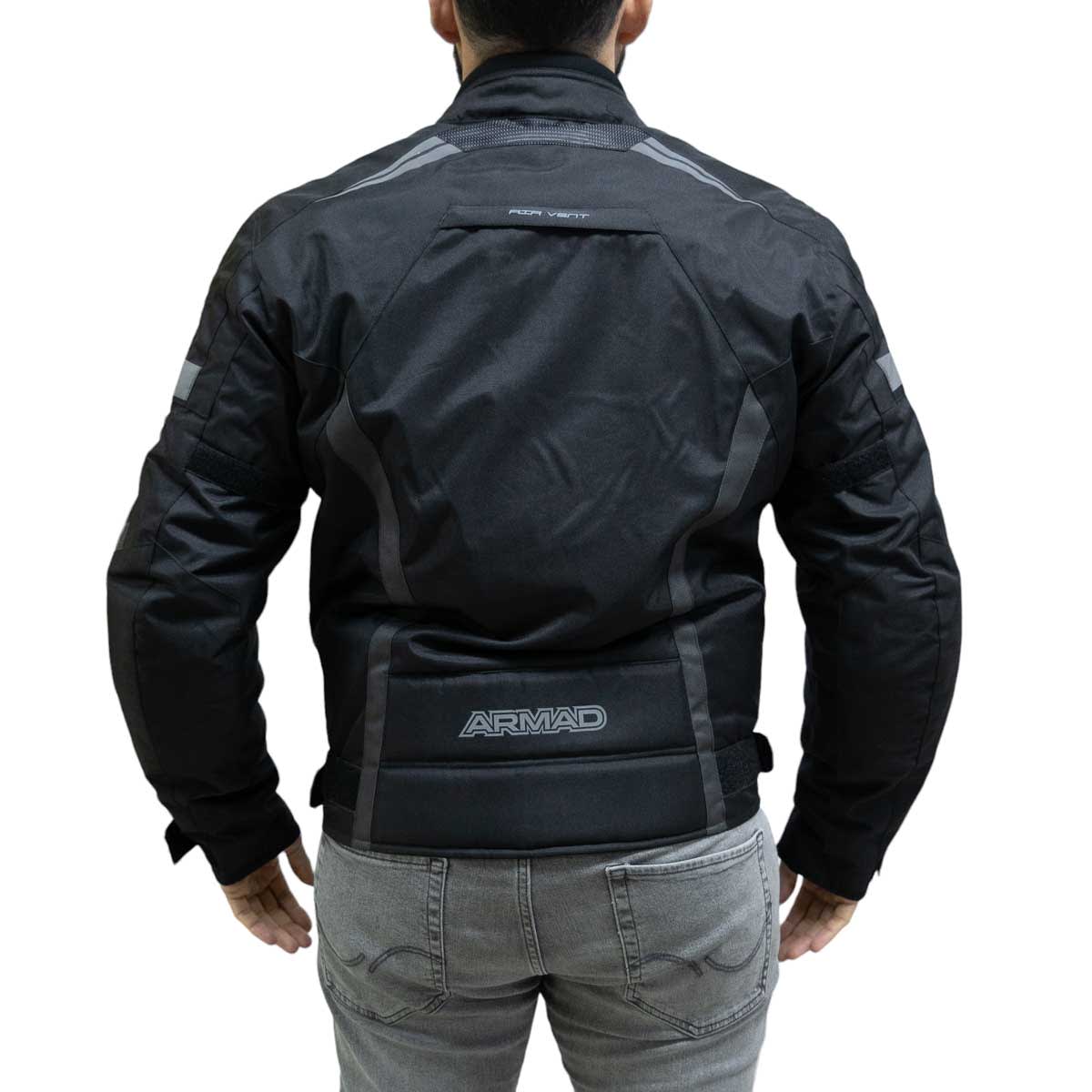 Chaqueta para moto armad gear start up black maxdura impermable5