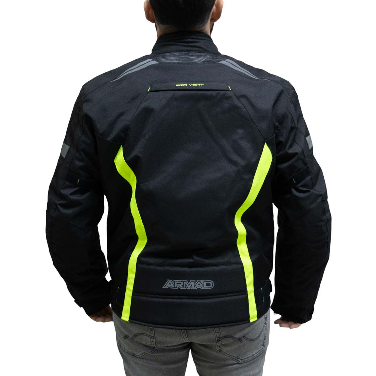 Chaqueta para moto armad gear start up fluo maxdura impermable5