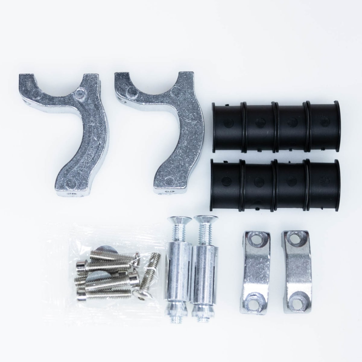 SET DE CUBRE PUÑOS CON BARRA DE ALUMINIO PARA MOTO HS0024 NEGRO2