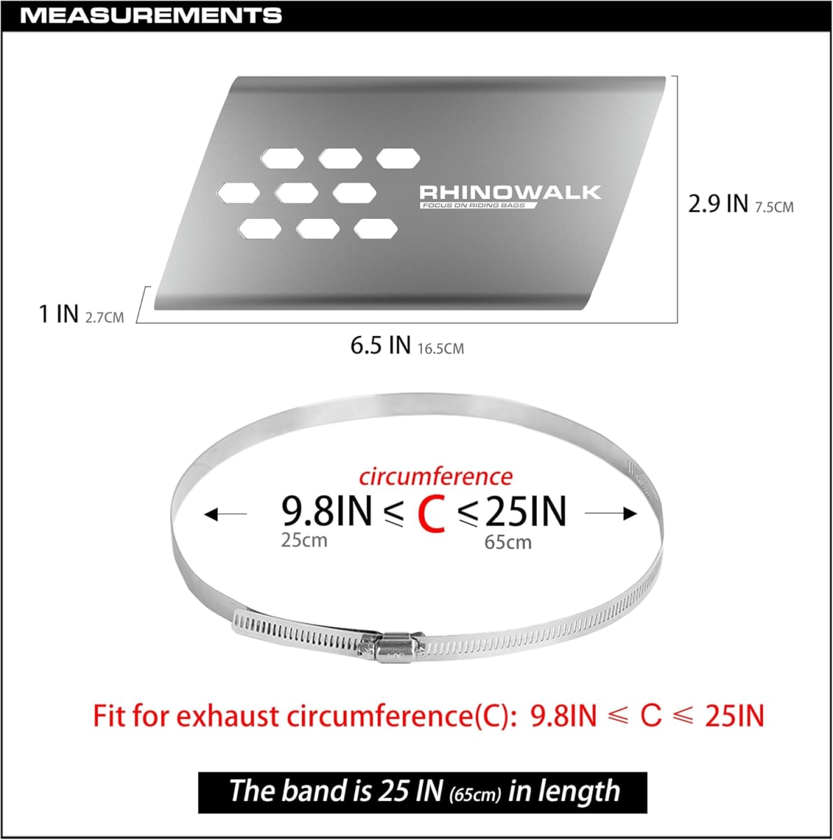 Protector de escape para moto Rhinowalk MTR0045