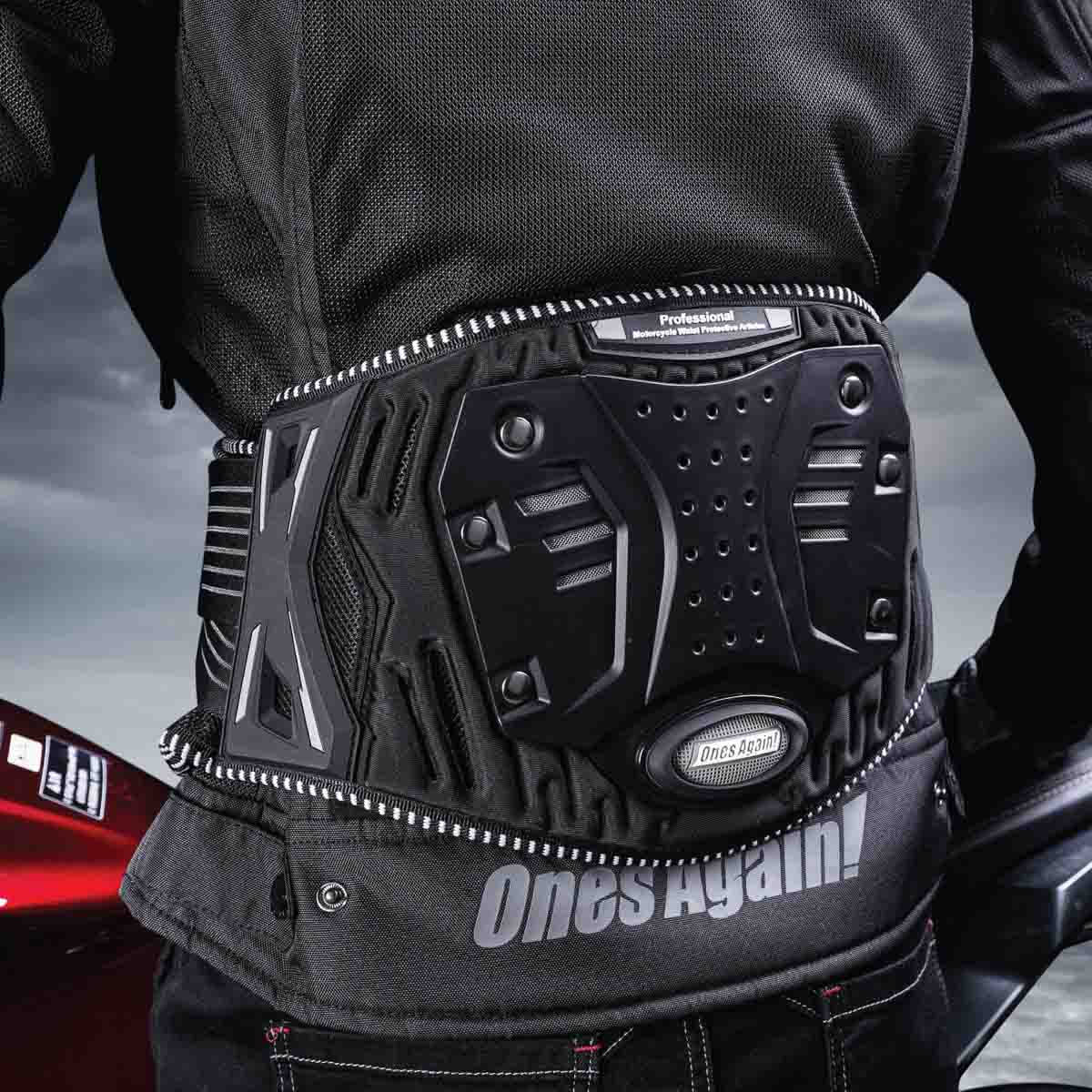 Faja para moto con protecciones rigidas ones again WT012