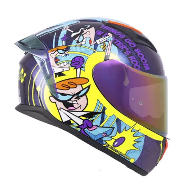 Casco moto shaft 582sp evo get out of my lab integral edicion limitada cartoon network4
