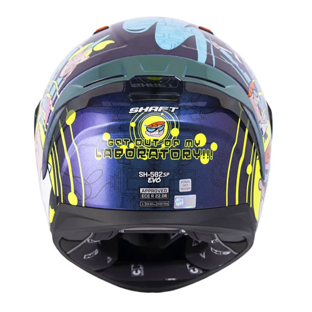 Casco moto shaft 582sp evo get out of my lab integral edicion limitada cartoon network5