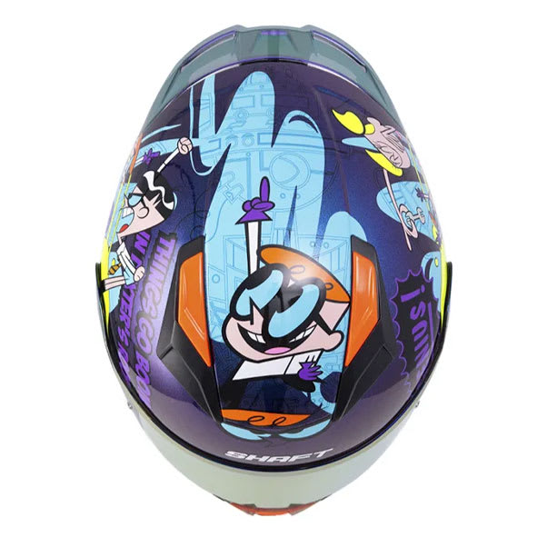 Casco moto shaft 582sp evo get out of my lab integral edicion limitada cartoon network3