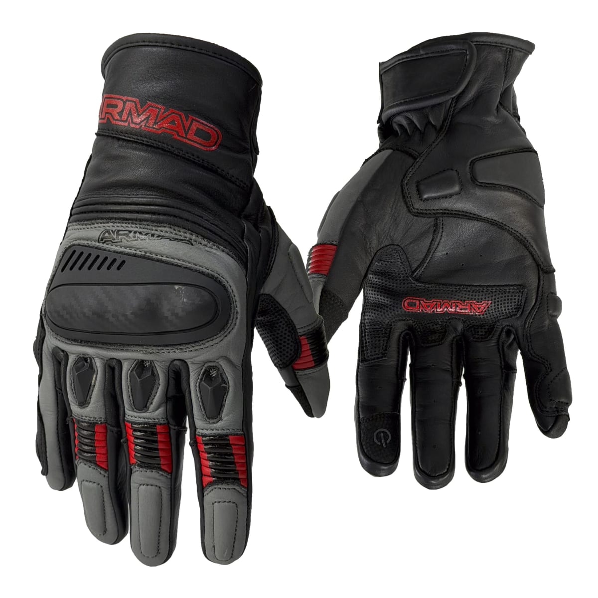 Guantes Para Moto Armad Gear Hiver cuero Touch Protecciones1
