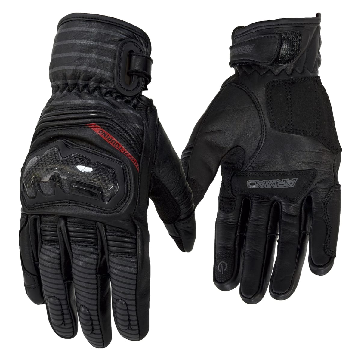 Guantes Para Moto Armad Gear Touch cuero Touch Protecciones1