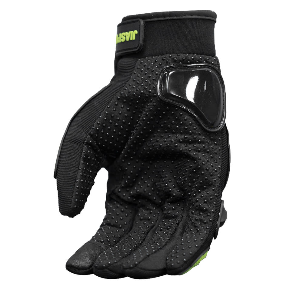 Guantes para moto jiaspeed st01 verde con protecciones3