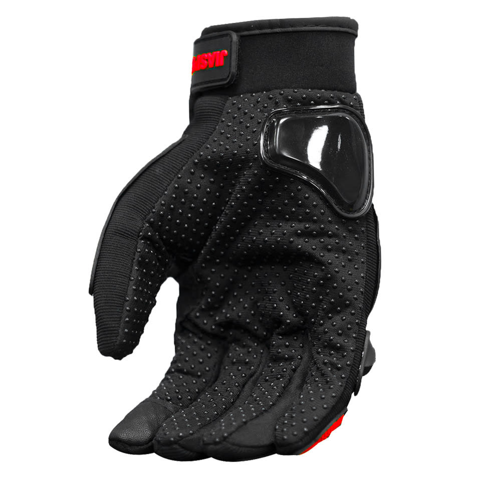 Guantes para moto jiaspeed st01 rojo con protecciones3