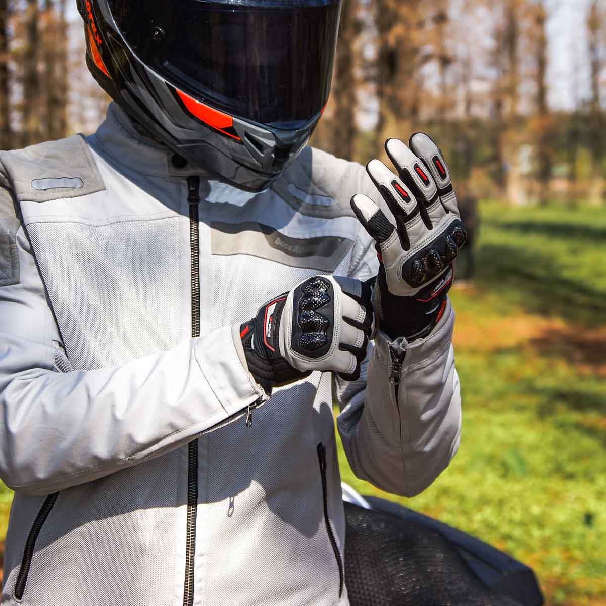 Guantes para moto ones again mg08 con protecciones carbono2