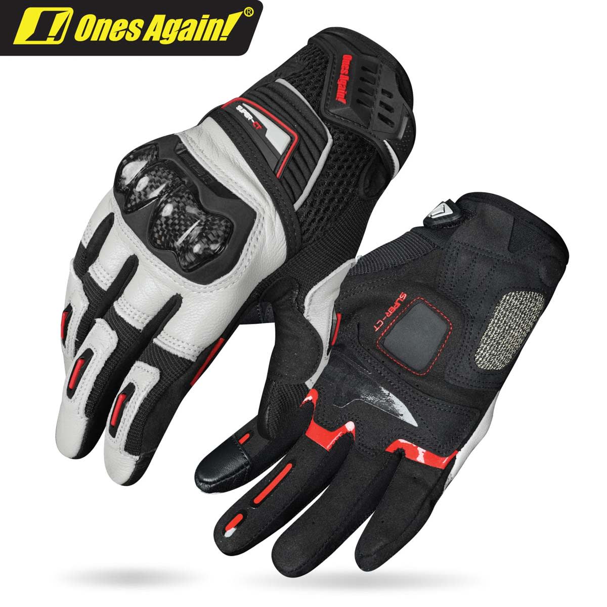 Guantes para moto ones again mg08 con protecciones carbono3