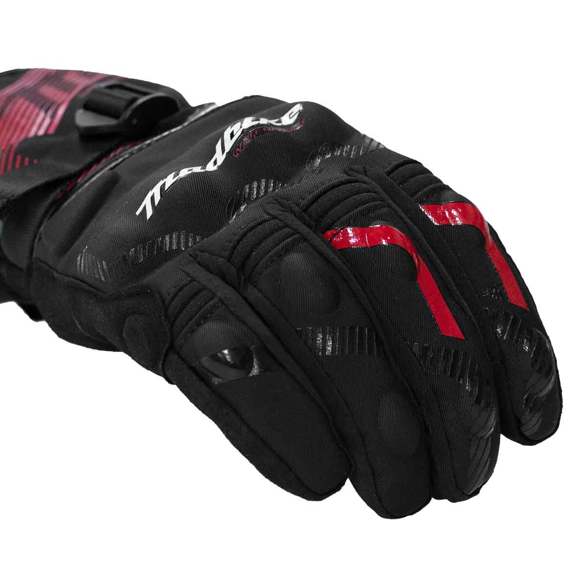 Guantes para moto largos madbike mad65 con protecciones touch invierno rj6