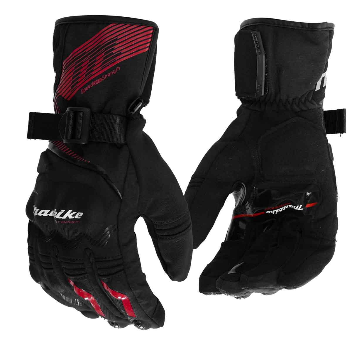 Guantes para moto largos madbike mad65 con protecciones touch invierno rj1