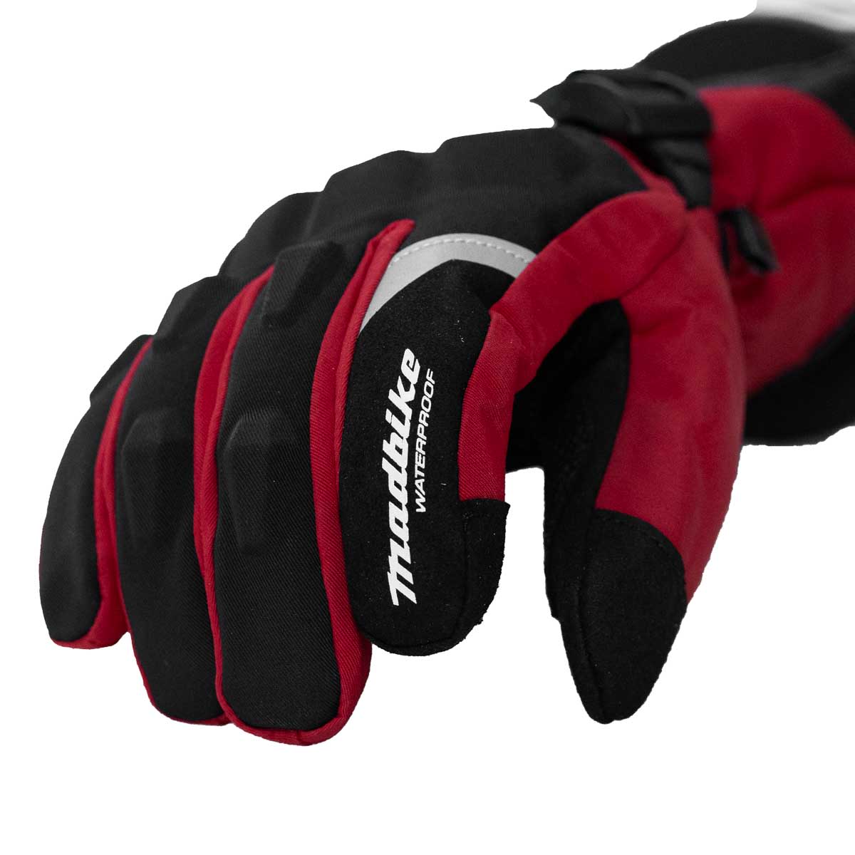 Guantes para moto largos madbike mad68 con protecciones touch invierno rj2