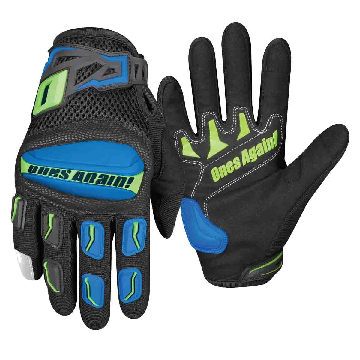 guantes para moto ones again mg02 azul1