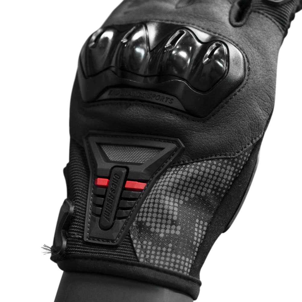 Guantes para moto ones again mg07 neg/rojo con protecciones touch5