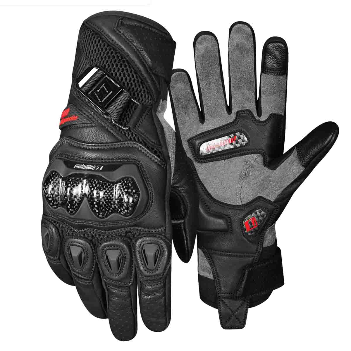 GUANTES PARA MOTO ONES AGAIN MG16 CUERO CON PROTECCIONES CARBONO1