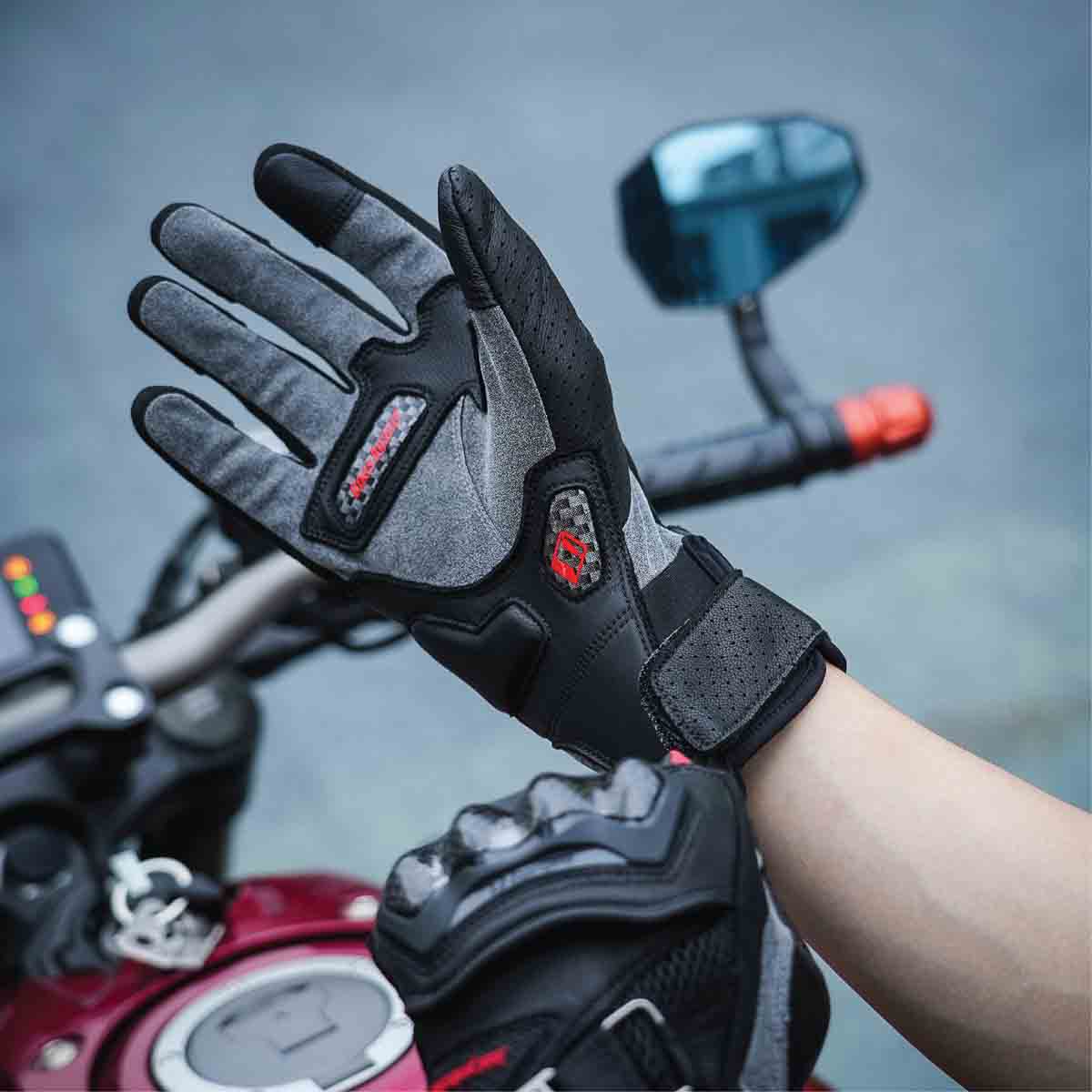 GUANTES PARA MOTO ONES AGAIN MG16 CUERO CON PROTECCIONES CARBONO3
