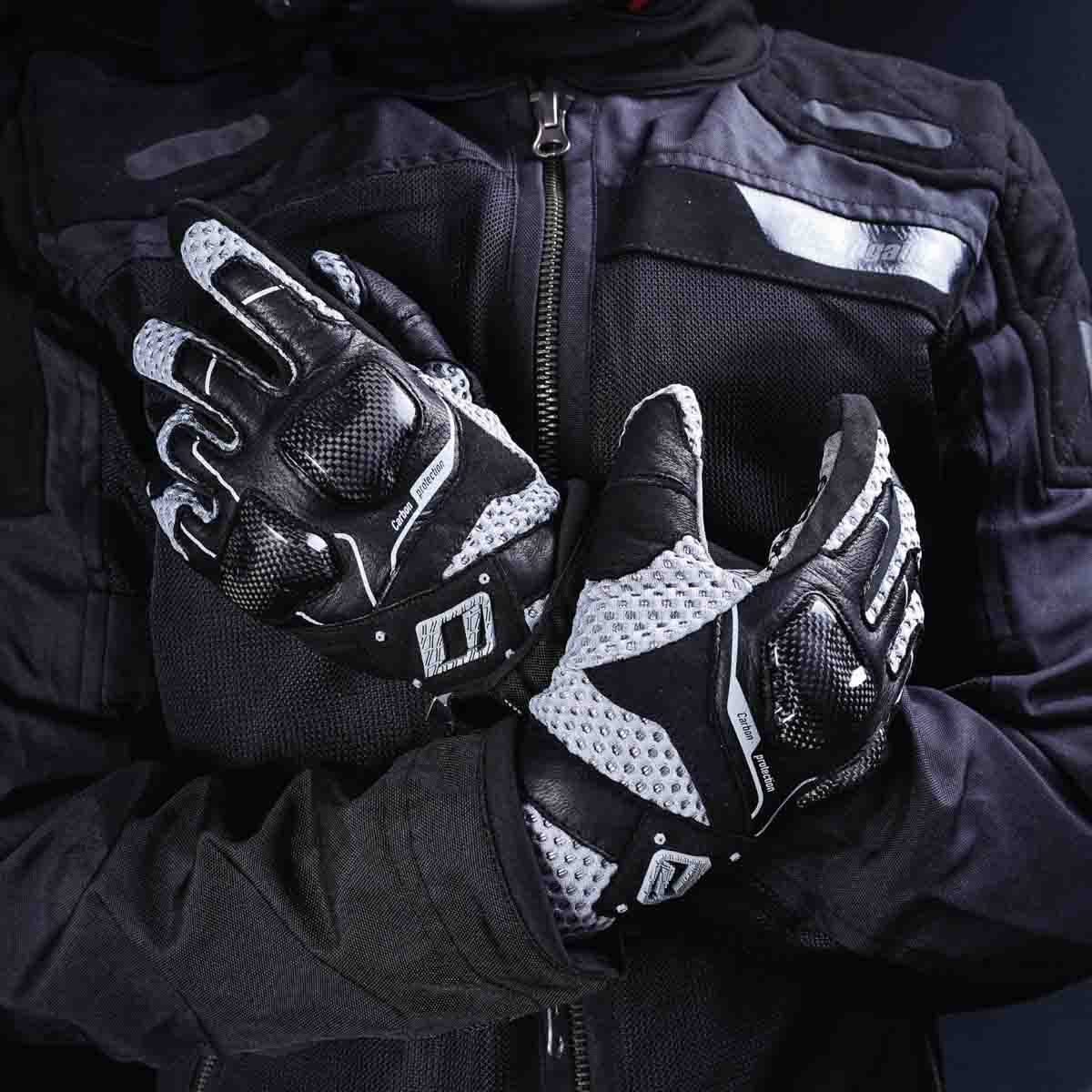 GUANTES PARA MOTO ONES AGAIN MG17 CON PROTECCIONES CARBONO TOUCH2