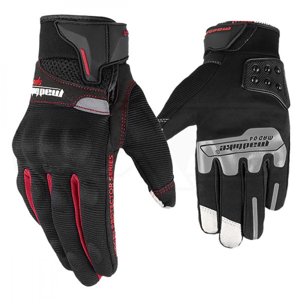 Guantes para moto madbike MAD04 con protecciones touch2