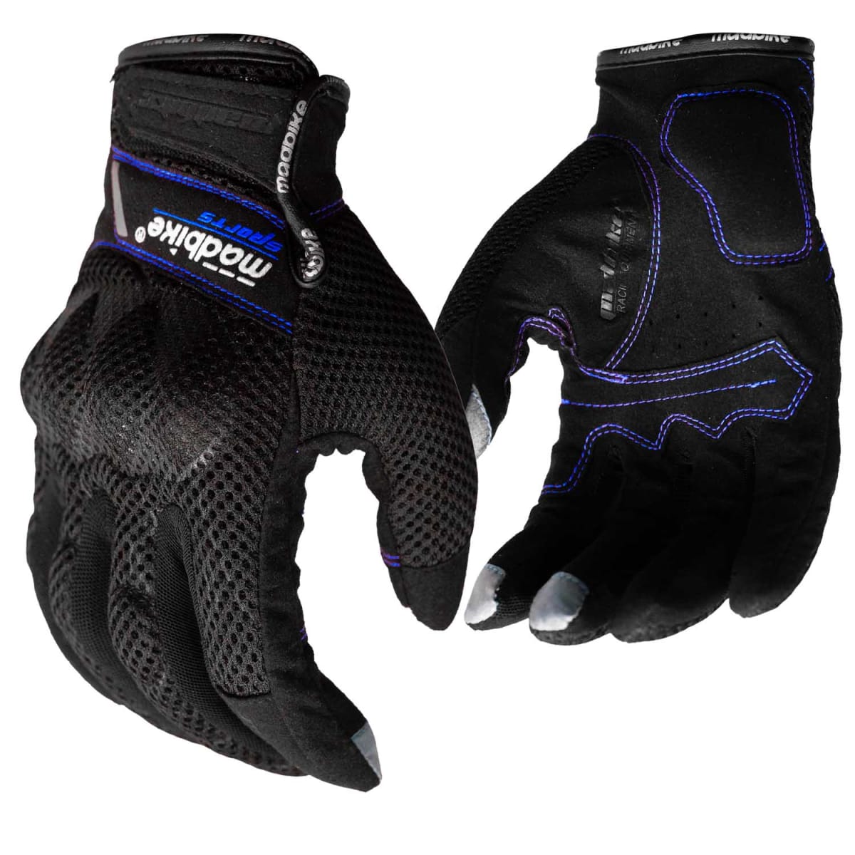 GUANTES MOTO MADBIKE NEW MAD09 CON PROTECCIONES AZUL1
