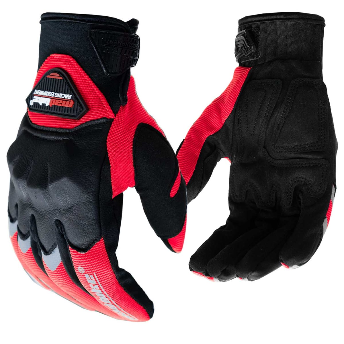 GUANTES MOTO MADBIKE MAD20 CON PROTECCIONES ROJO1