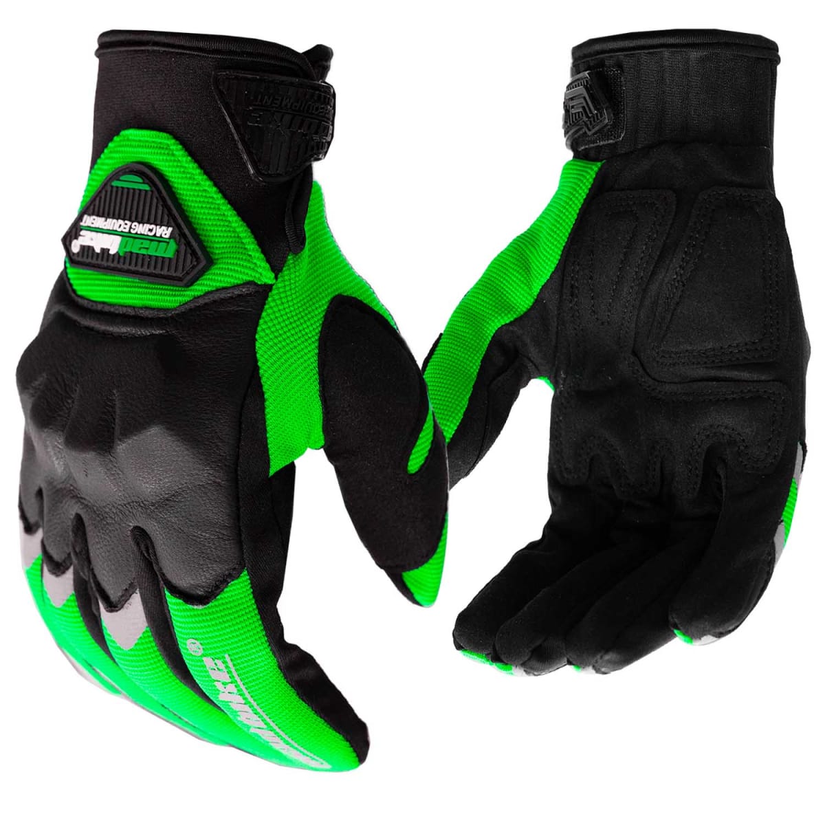 GUANTES MOTO MADBIKE MAD20 CON PROTECCIONES VERDE1