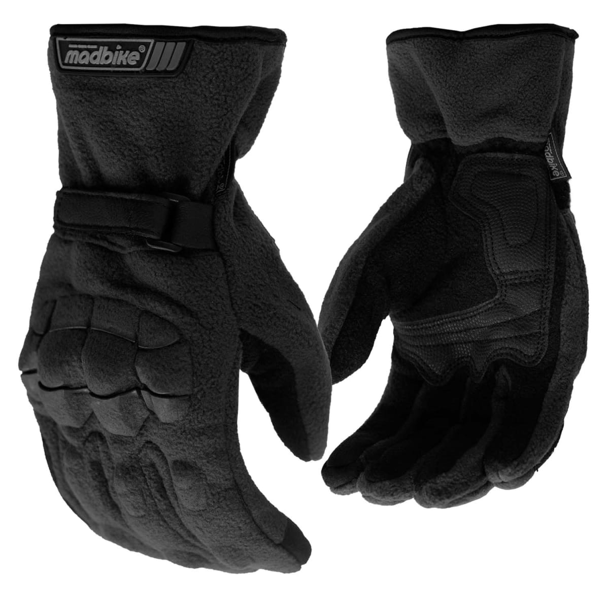 GUANTES MOTO LARGOS MADBIKE INVIERNO TR02 NEGRO1