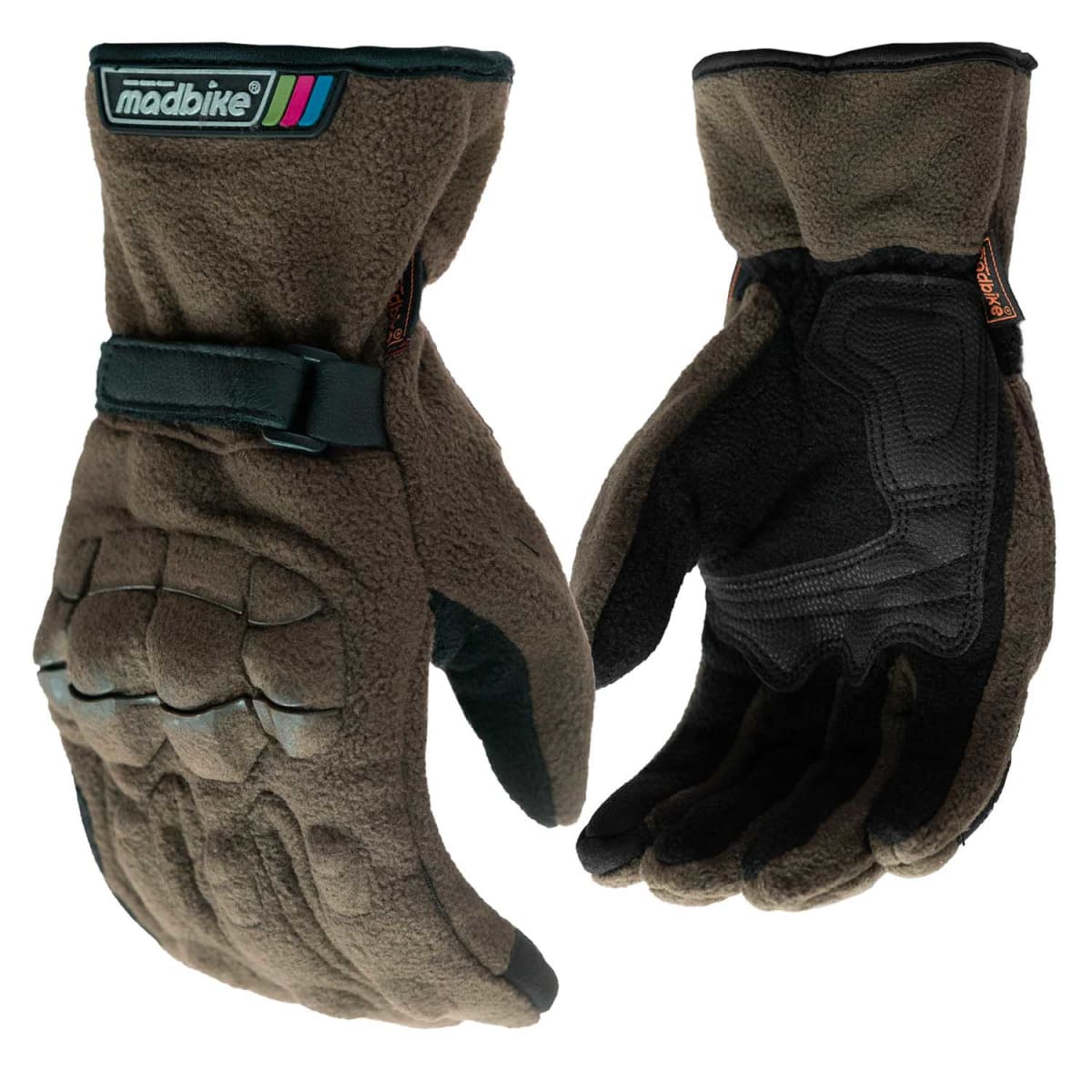 GUANTES MOTO LARGOS MADBIKE INVIERNO TR02 CAFE1