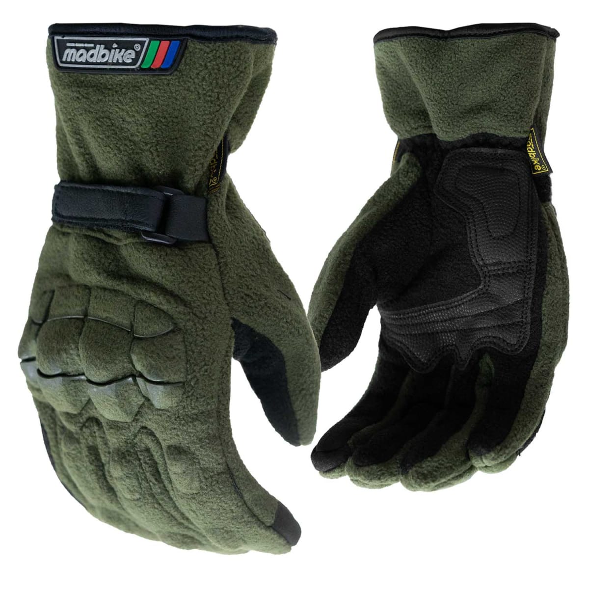 GUANTES MOTO LARGOS MADBIKE INVIERNO TR02 VERDE1