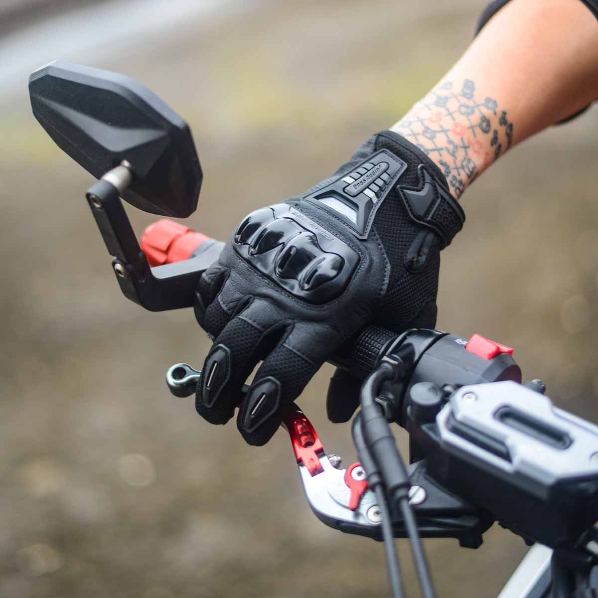 Guantes para moto ones again mg07 con protecciones touch2