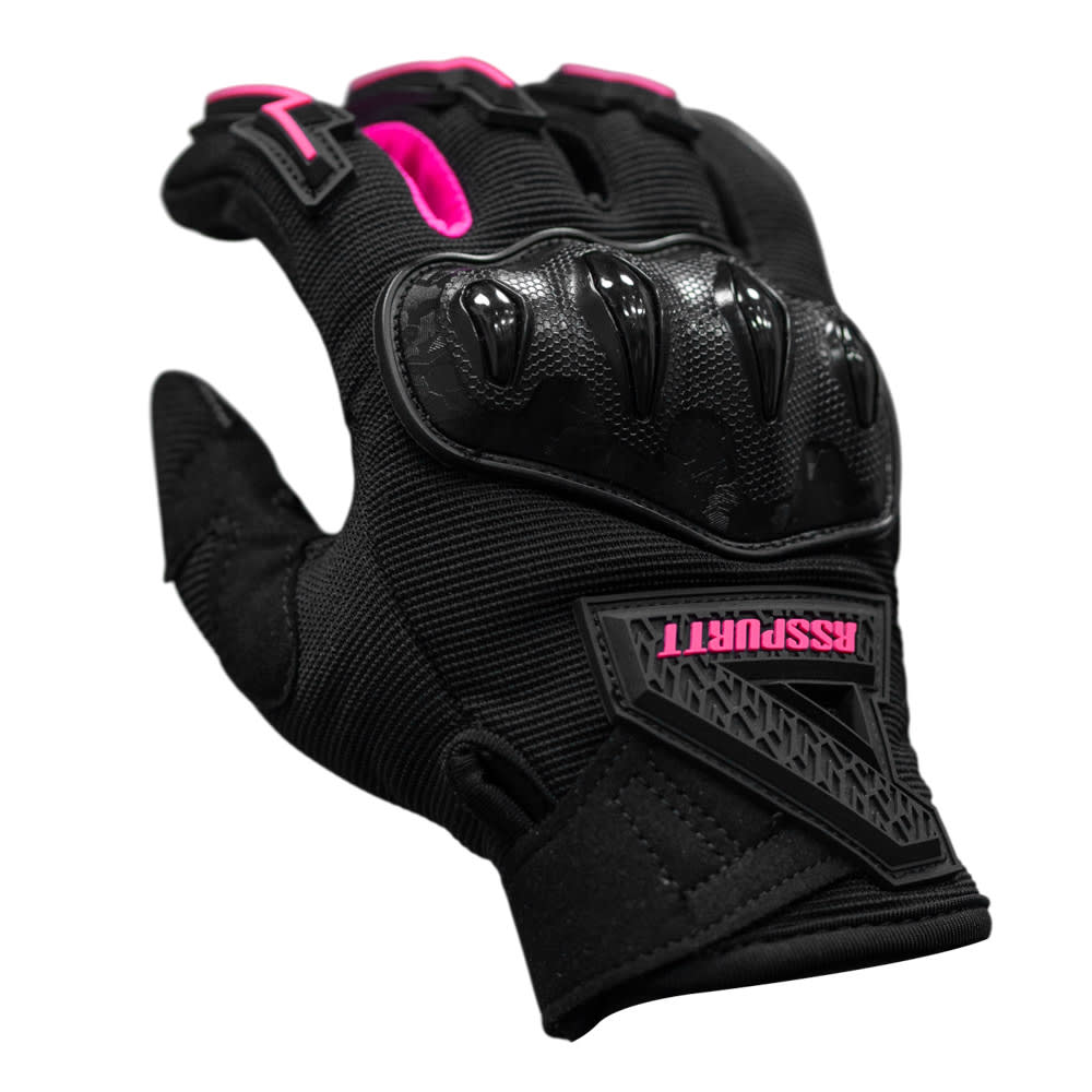 Guantes para moto RS Spurtt RS14 mujer ng/rosa2