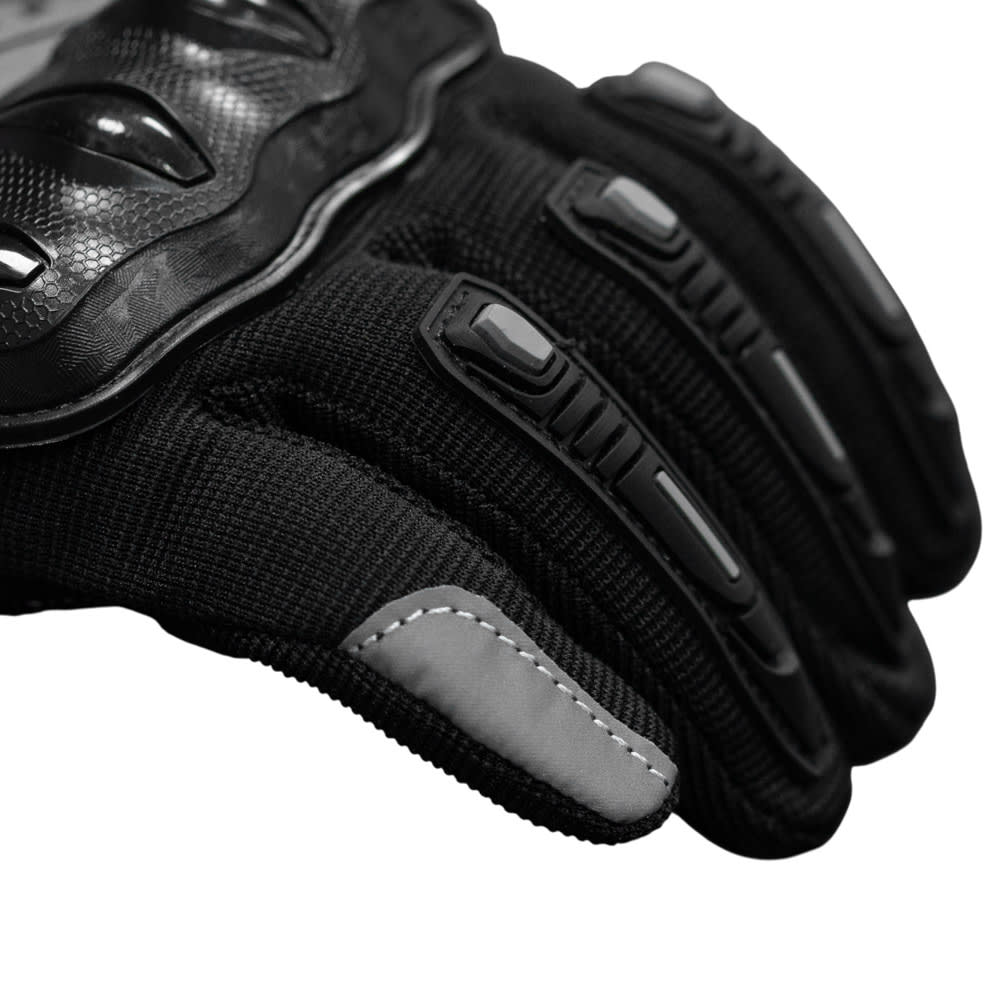 Guantes para moto rs spurtt rs13 negro/gris protecciones touch2