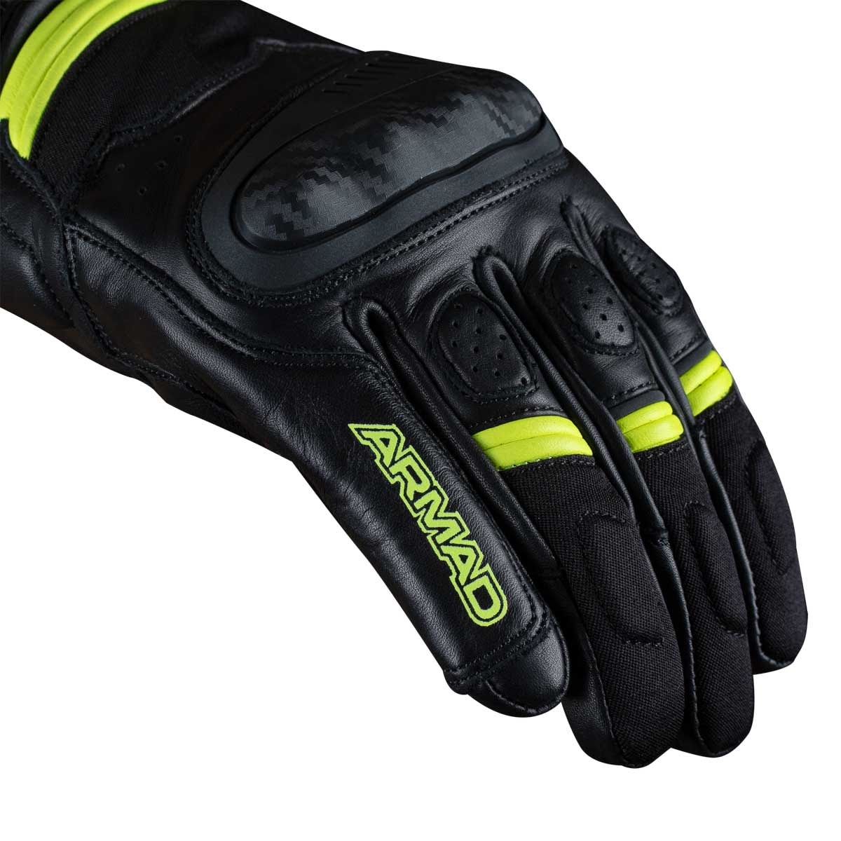 Guantes para moto armad gear alpine cuero panel touch manga media5