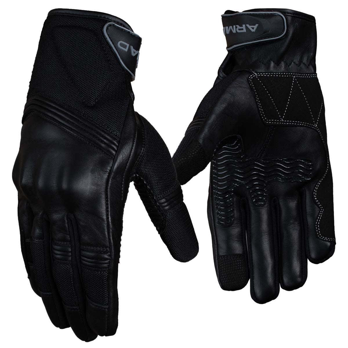 Guantes para moto armad gear mesh 1 cuero touch1