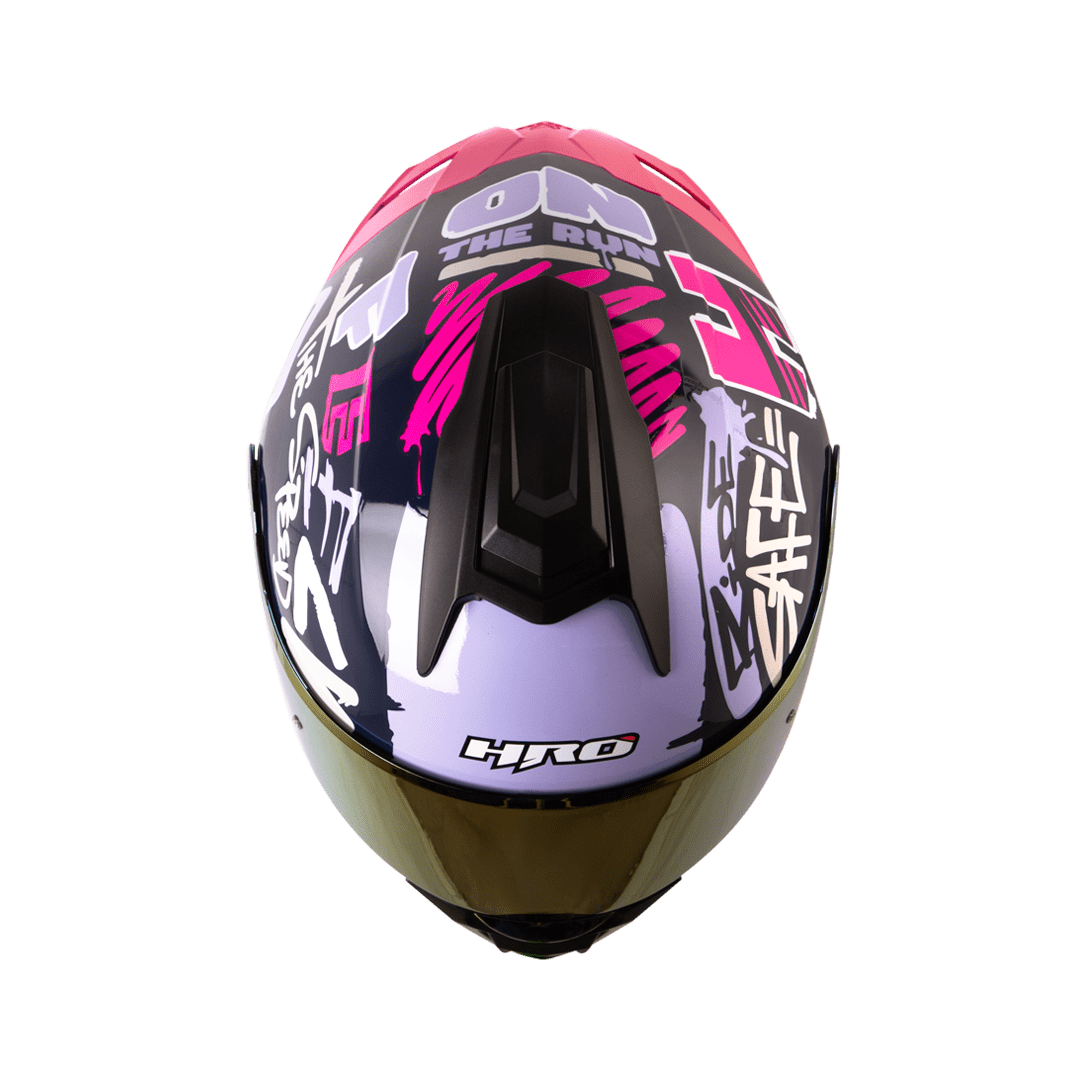 Casco moto hro 3480dv tags az.os mr abatible con sun visor dot2