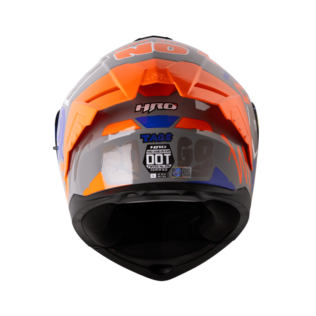 Casco moto hro 3480dv tags gr nj.n abatible con sun visor dot3