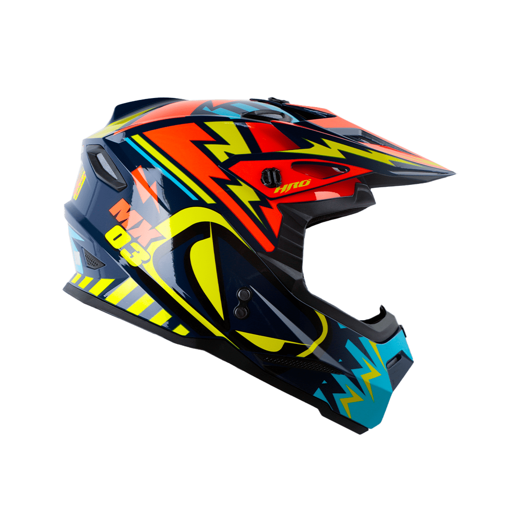 Casco moto hro MX-03 Scribble az.os nj.n enduro motocross offroad3