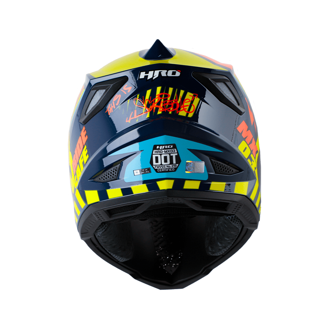 Casco moto hro MX-03 Scribble az.os nj.n enduro motocross offroad5