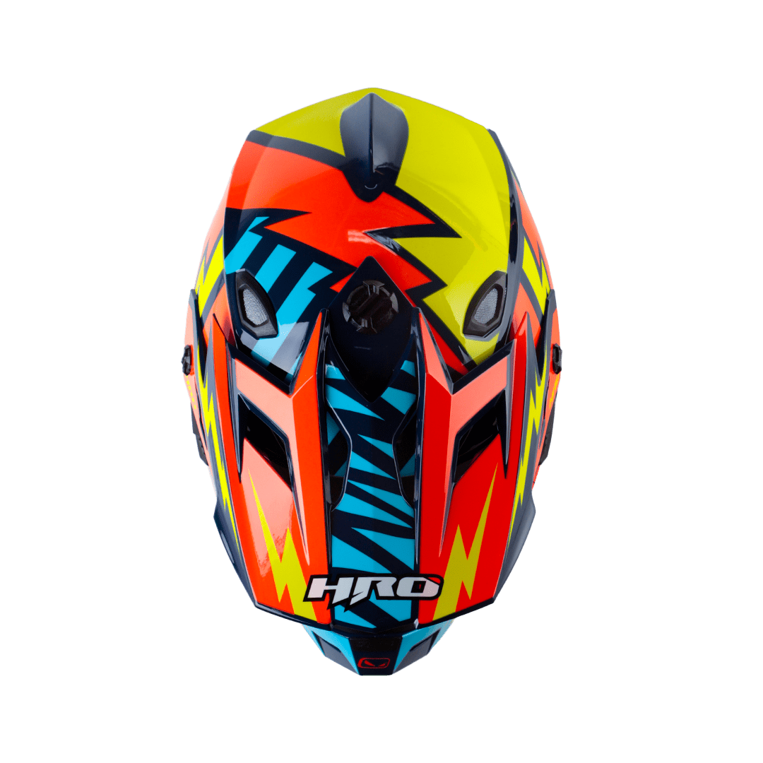 Casco moto hro MX-03 Scribble az.os nj.n enduro motocross offroad4