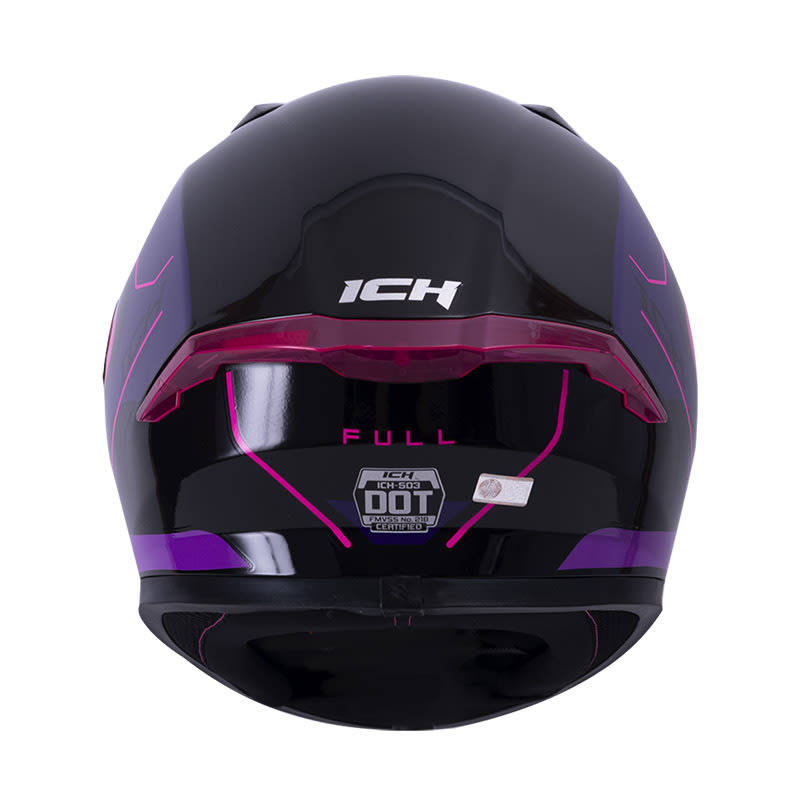 Casco moto ich 503 full fc sm integral certificación dot qr3