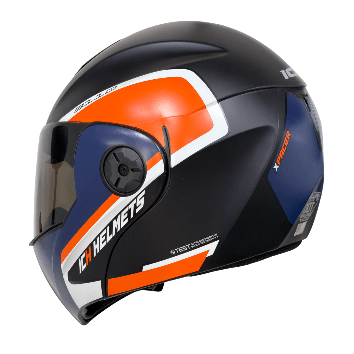 Casco moto ich 3110 xpacer nj abatible con sun visor certificación dot3