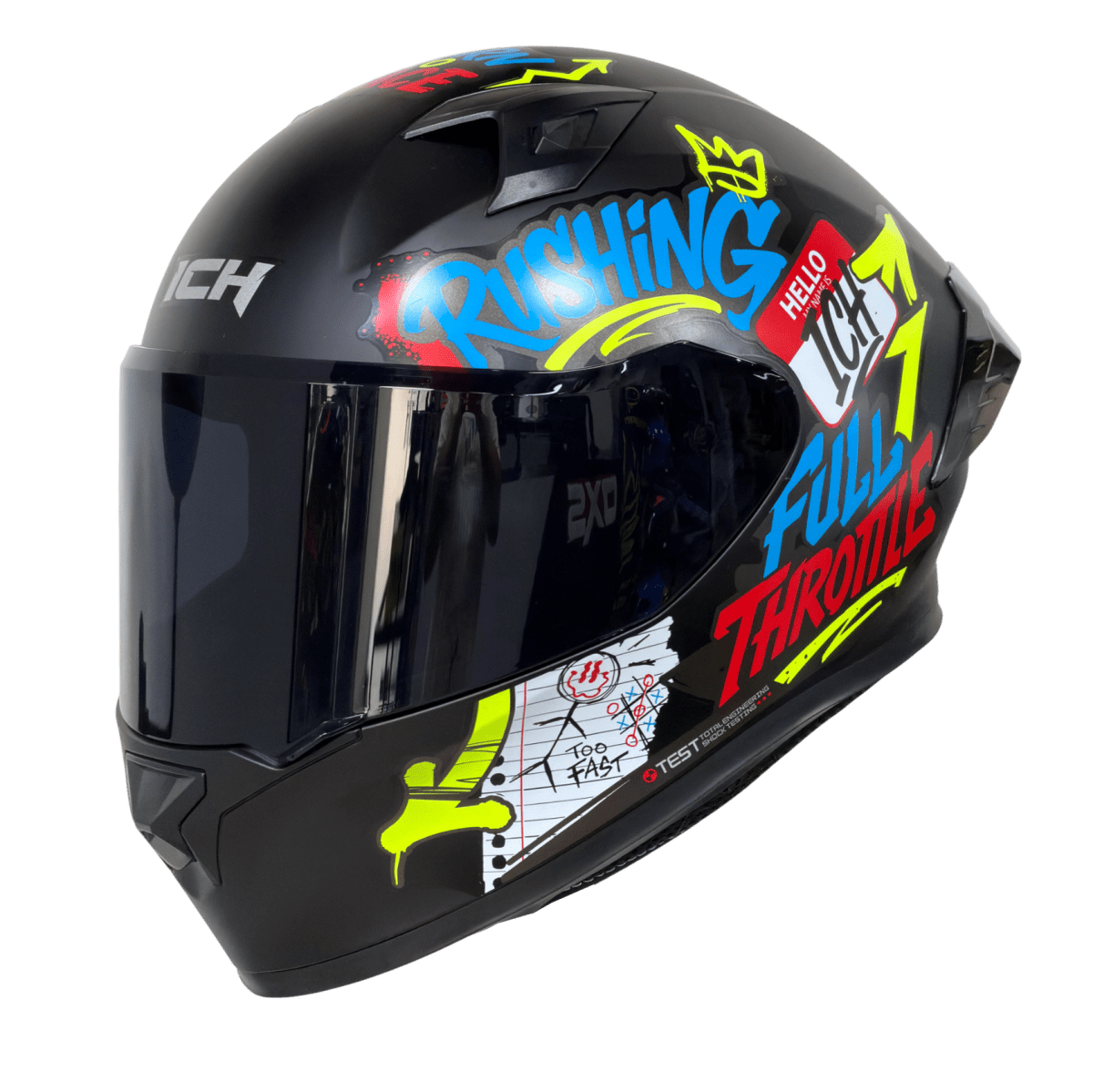 Casco moto ich 503 scraps integral certificación dot qr2