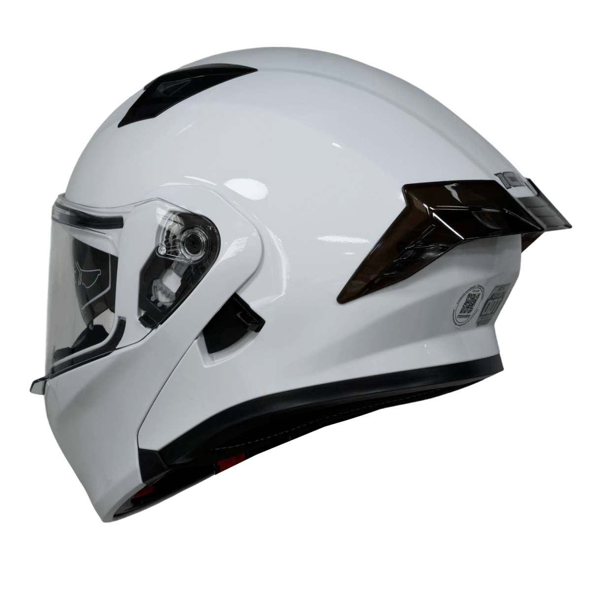 Casco moto ich 3120 solid blanco abatible con sun visor certificación dot 3cv4