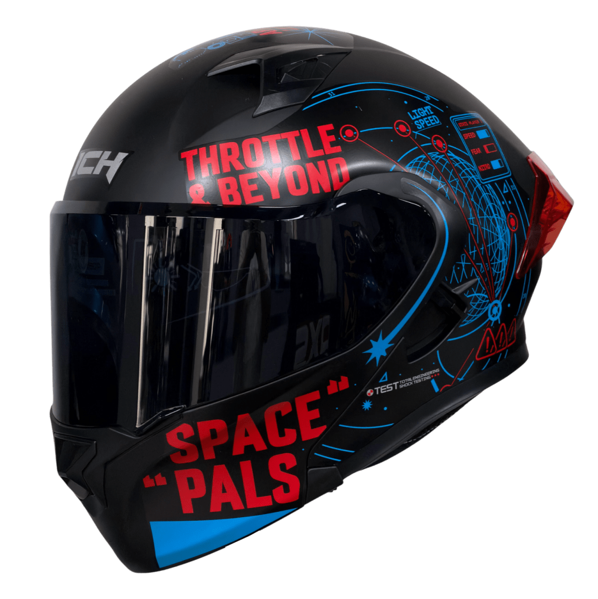 Casco moto ich 3120 infinity rj abatible con sun visor certificación dot2